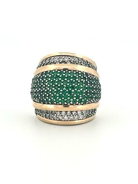 Handcrafted 10K Gold and Silver Rings size #6